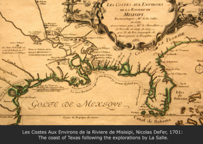 Les Costes Aux Environs de la Riviere de Misisipi, Nicolas DeFer, 1701