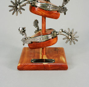 Buckaroo Style Spurs with High Relief Engraving by H.M. Wells