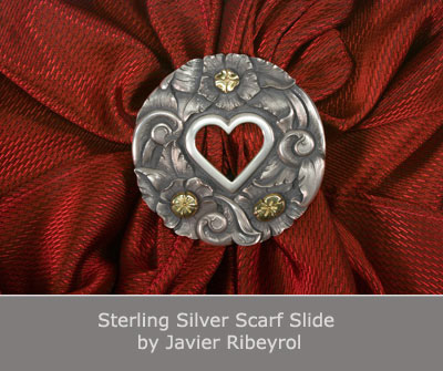 Sterling Silver Scarf Slide by Javier Ribeyrol