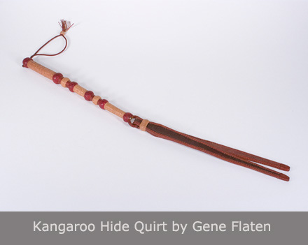 Kangaroo Hide Quirt by Gene Flaten