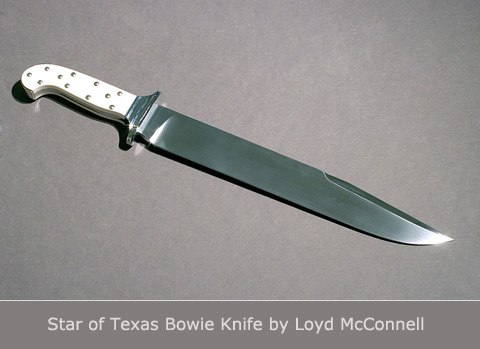 Star of Texas Bowie Knife by Loyd McConnell