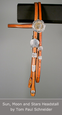 Sun, Moon and Stars Headstall by Tom Paul Schneider