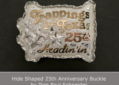 Hide Shaped 25th Anniversary Buckle by Tom Paul Alexander