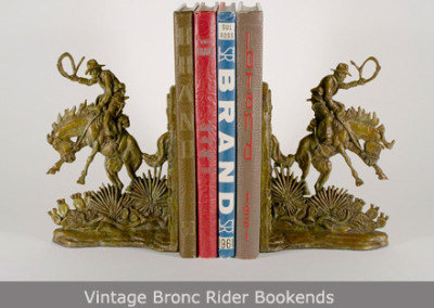 Vintage Bronc Rider Bookends by Rick McCumber