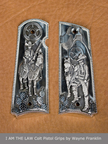 I AM THE LAW Colt Pistol Grips by Wayne Franklin