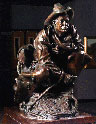 Sculpture of cowboy