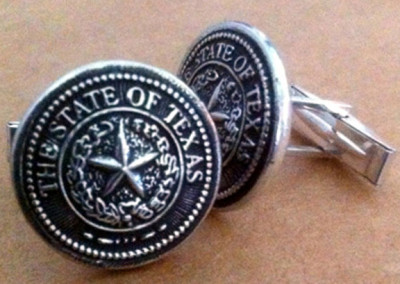 Texas State Seal Cufflinks by Rick McCumbe