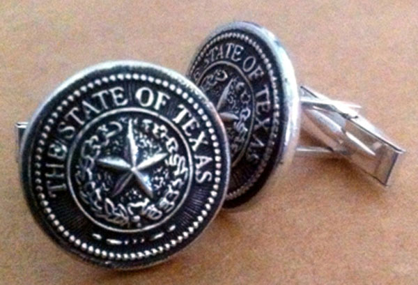 Texas State Seal Cufflinks by Rick McCumbe