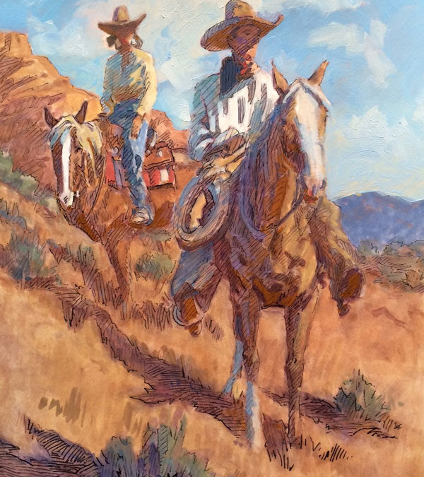 46.Rim-Rock-Romance-11-X-16-watercolor-and-pen-ink-Buckeye-Blake