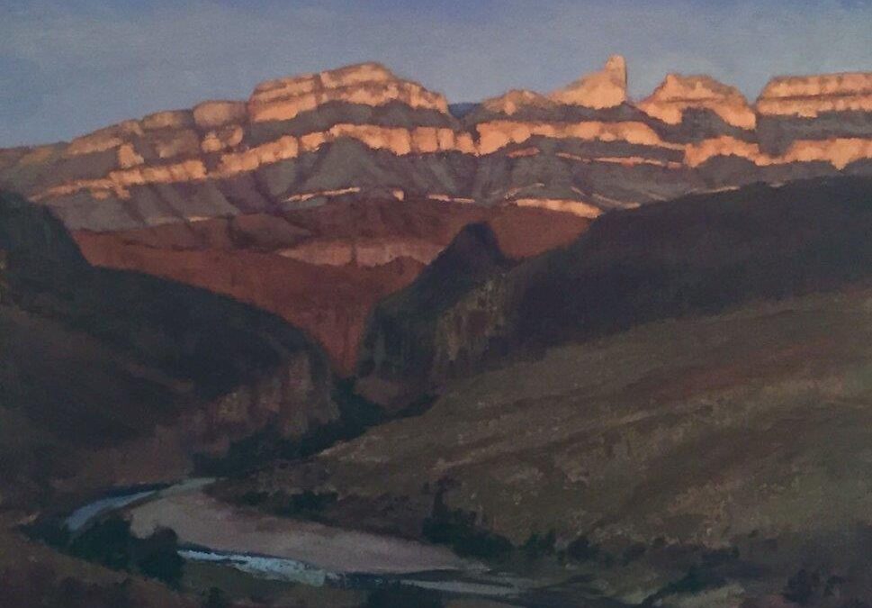 1. Chase Almond, Sierra del Carmen, 14 x 18, oil on linen, $1,350