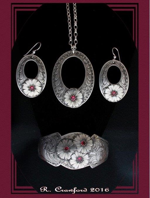 Wild Daisy Necklace, Earrings and Bracelet by Rex Crawford