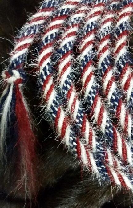 21. Douglas Krause, US Flag Mecate,  6 strand braided manehair, $450
