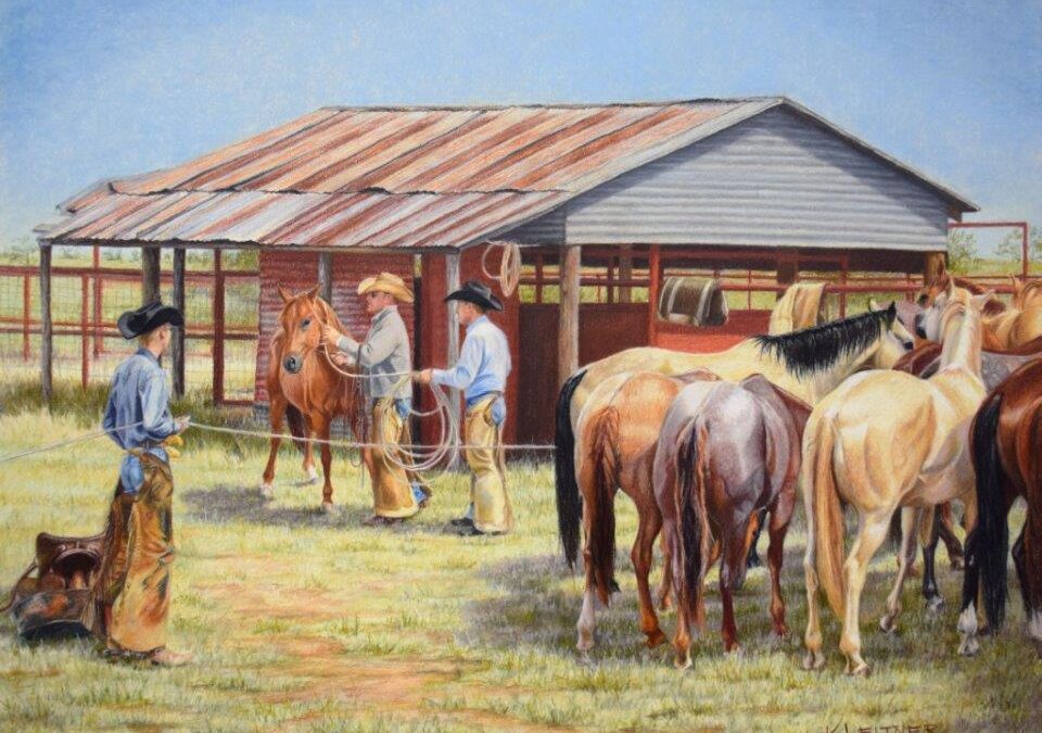 22. Kathryn Leitner, Called Out By Name, 16 x 20, colored pencil on sanded paper, $2,700
