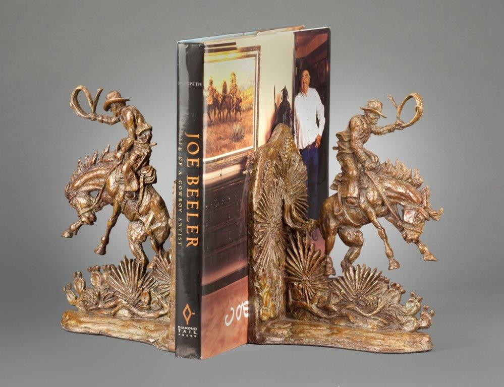 Vintage Bronc Rider Bookends by Rick McCumber
