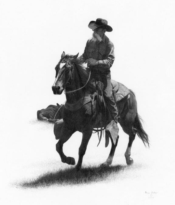 3. Brian Asher, Mustachio, 14 x 17.5, pencil, $2,850