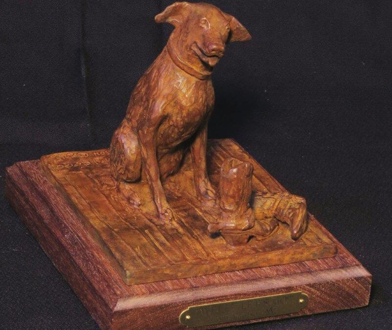 33. Tom Paulson, Well Let’s Go, 5.5 x 6.25 x 5, bronze, $2,300. Eleven castings available.