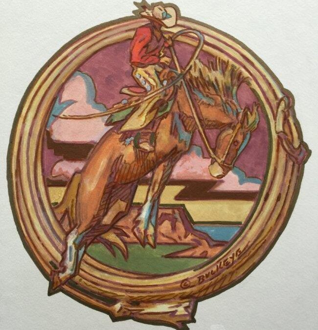 6. Buckeye Blake, High Hand, 10 x 12, pen & ink and watercolor, $1,500