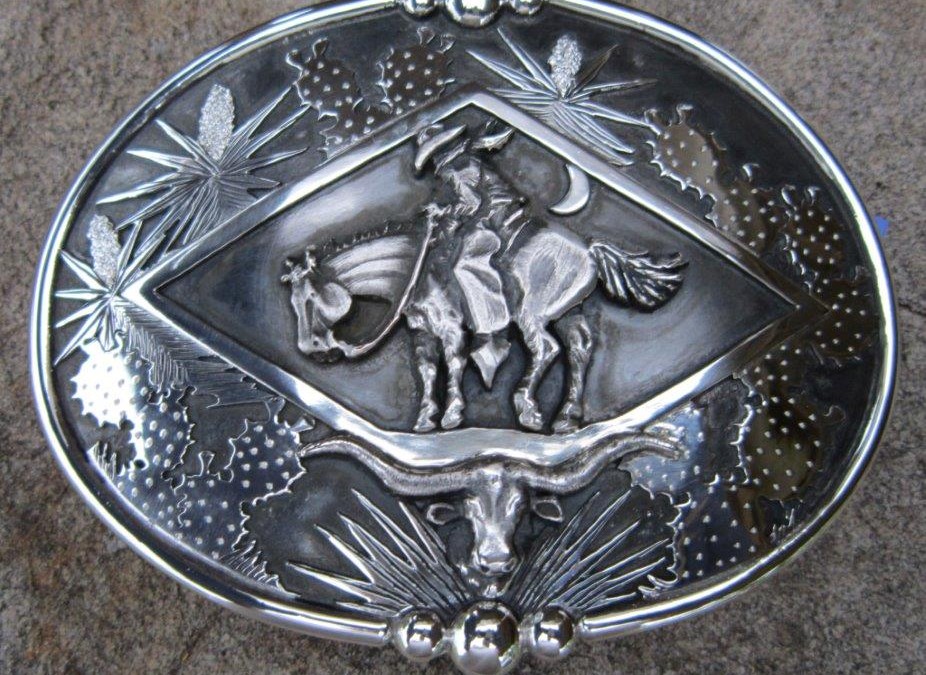 SOLD Midnight Breeze Trophy Style Buckle by Wayne Franklin