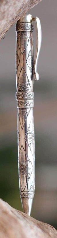 Solid Sterling Pen, Completely handmade by Laddan Ledbetter