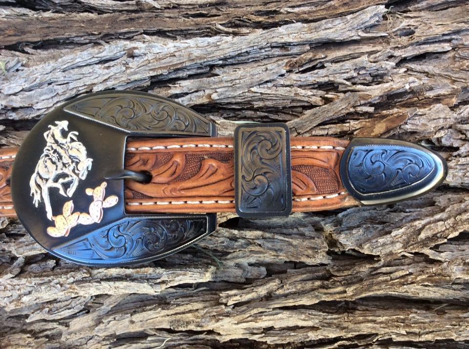 Three Piece Buckle Set by Mike Pardue