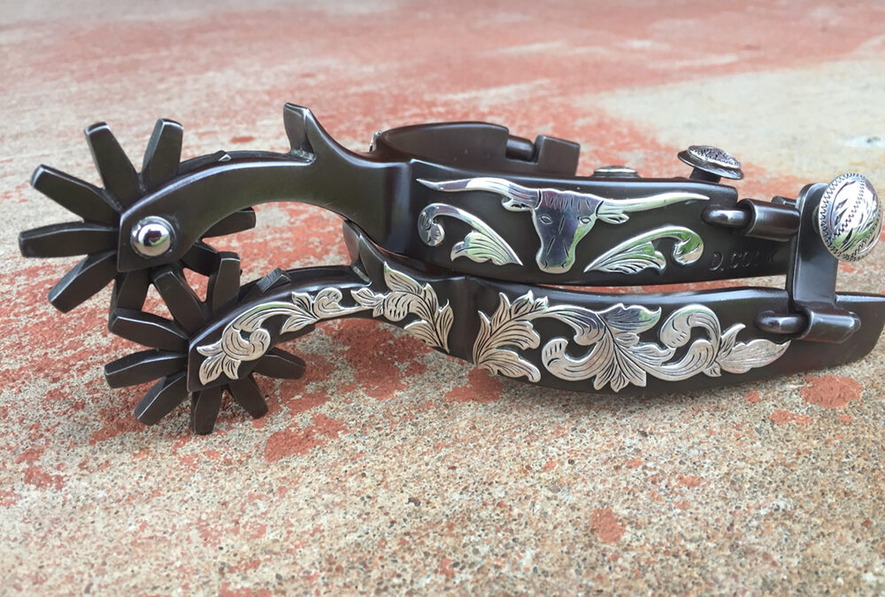 Doug Cook, Cowboy Spurs, 4130 Steel w Sterling Silver, $950