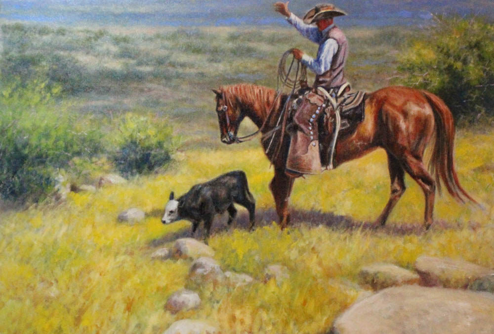Jeff Gant, The Helping Hand, Oil on canvas, 20 x 24, $2800