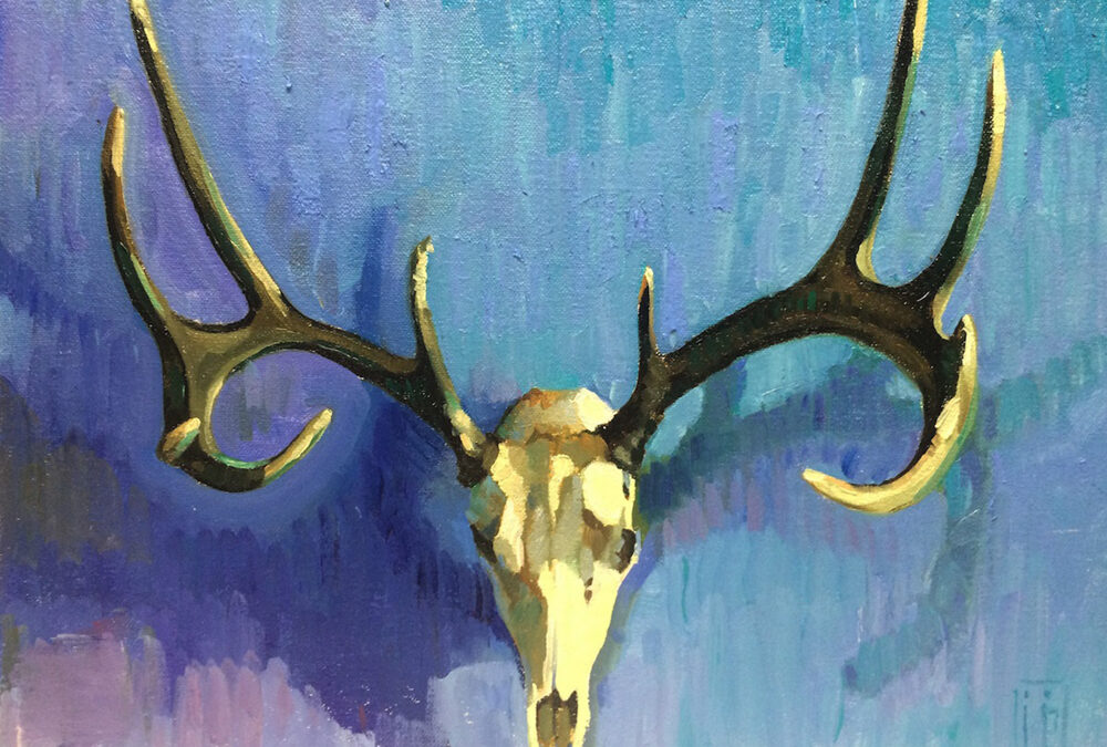 Lauren Pomatto, Whitetail, Oil on canvas panel, 11 x 14, $700