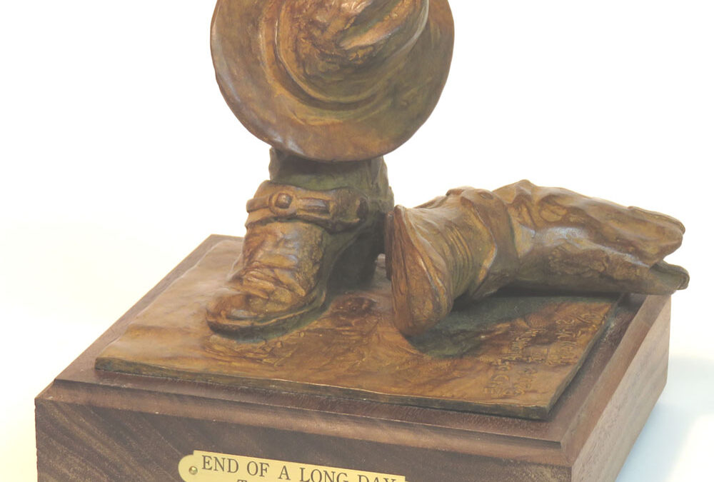 Tom Paulson, End of a Long Day, Bronze, 5 x 6.5 x 5.75, $1950