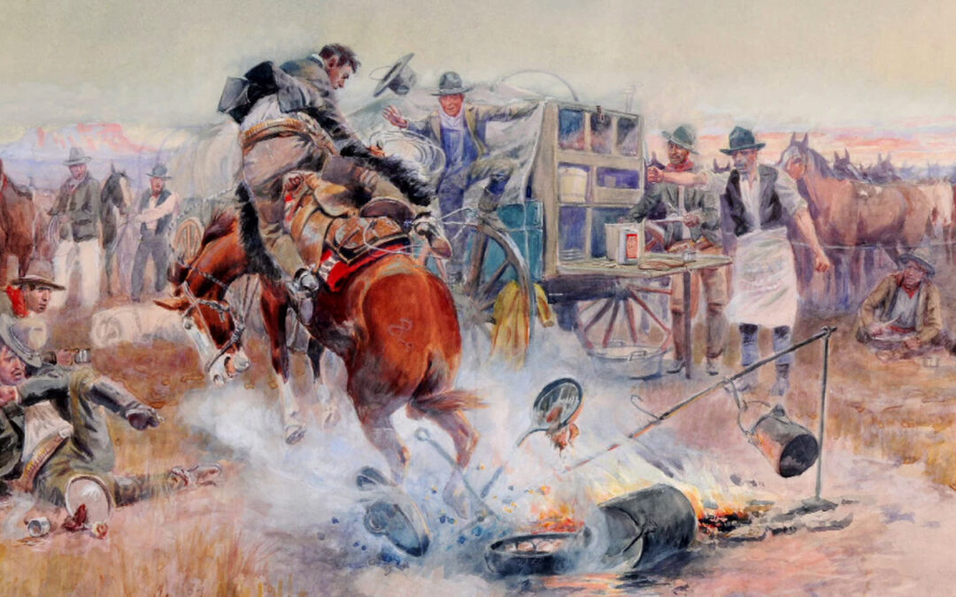 Painting by Charlie Russell