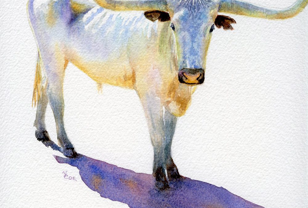 Little Lone Star Steer by Valerie Coe – SOLD