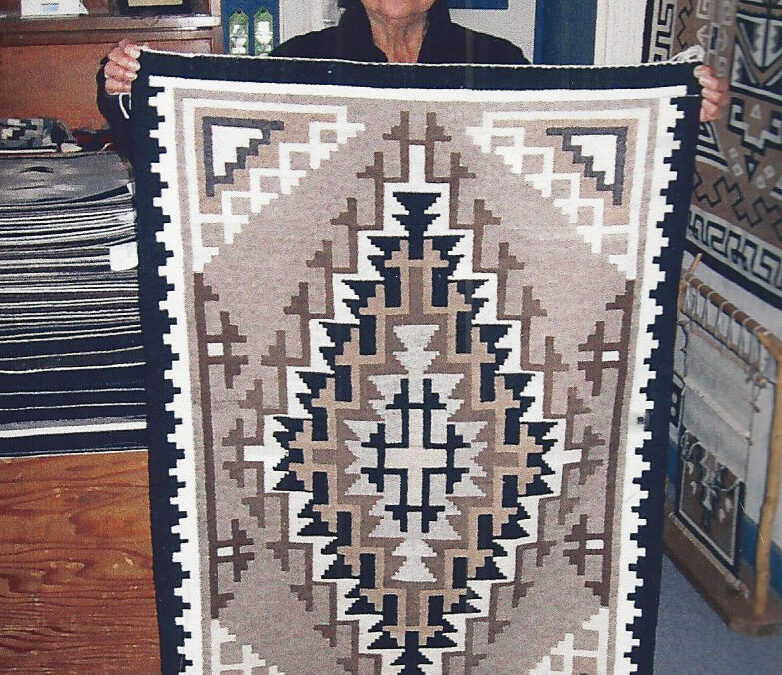 Toadlena/Two Grey Hills Style Rug by Rose Barber