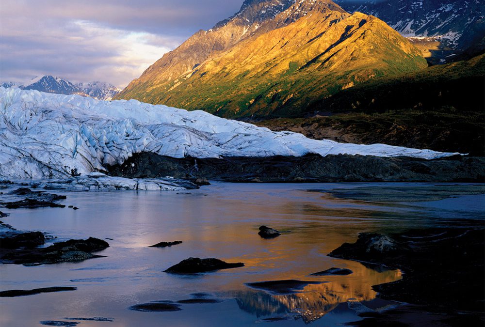 Volcanic Ash Layers in Matanuska Glacier, Lake and River, Chugach Mountains, Alaska