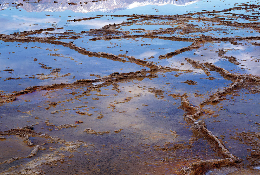 Salt Pans, Bad Water Lake, Panamint Mountains, Death Valley, California