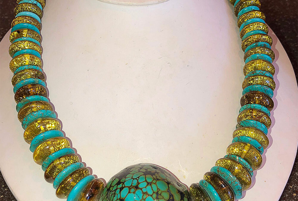 Earrings and Necklace by Virginia Brotherton