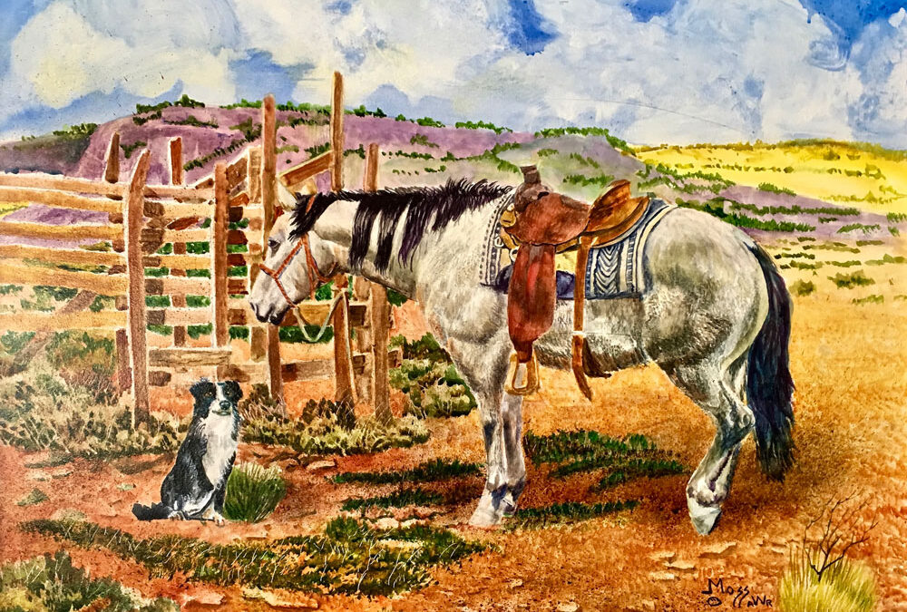 Buck and Blue—Partners by Jack Moss