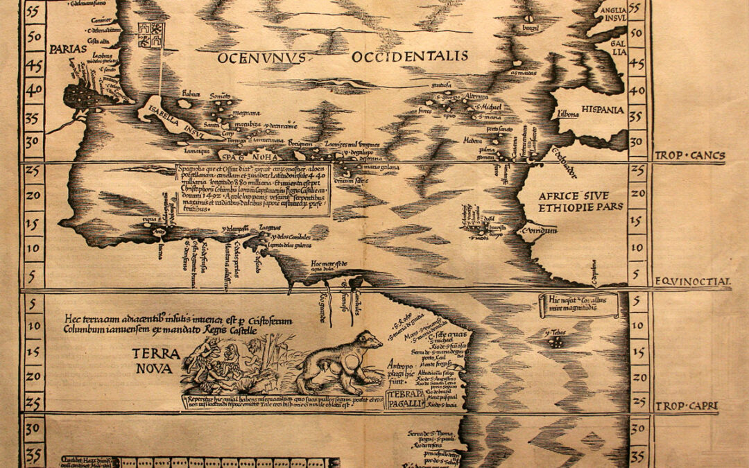 1524 TERRA NOVA map by Martin Waldseemuller