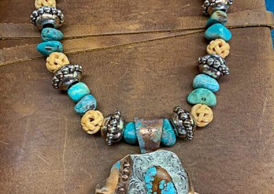 ART 22. Contemporary Southwestern Pendant & Necklace by Randy Glover – SOLD