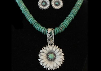 ART 3. Sunflower Necklace & Earring Set by Rex Crawford – SOLD