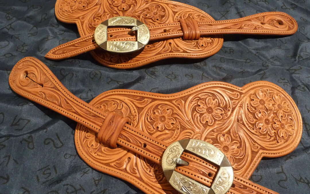 ART-30-Wes-Mastic-Spur-Leathers-Full-Flower-Carved-Leather-450