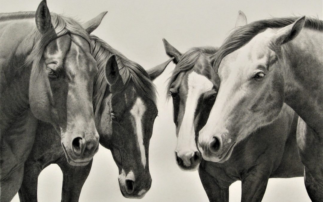 ART 38. Getting Their Heads Together by Brian Asher – SOLD