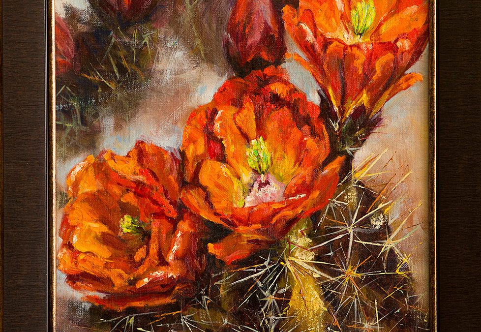 ART 50. Claret Cup Cactus by Sarah Harless – SOLD