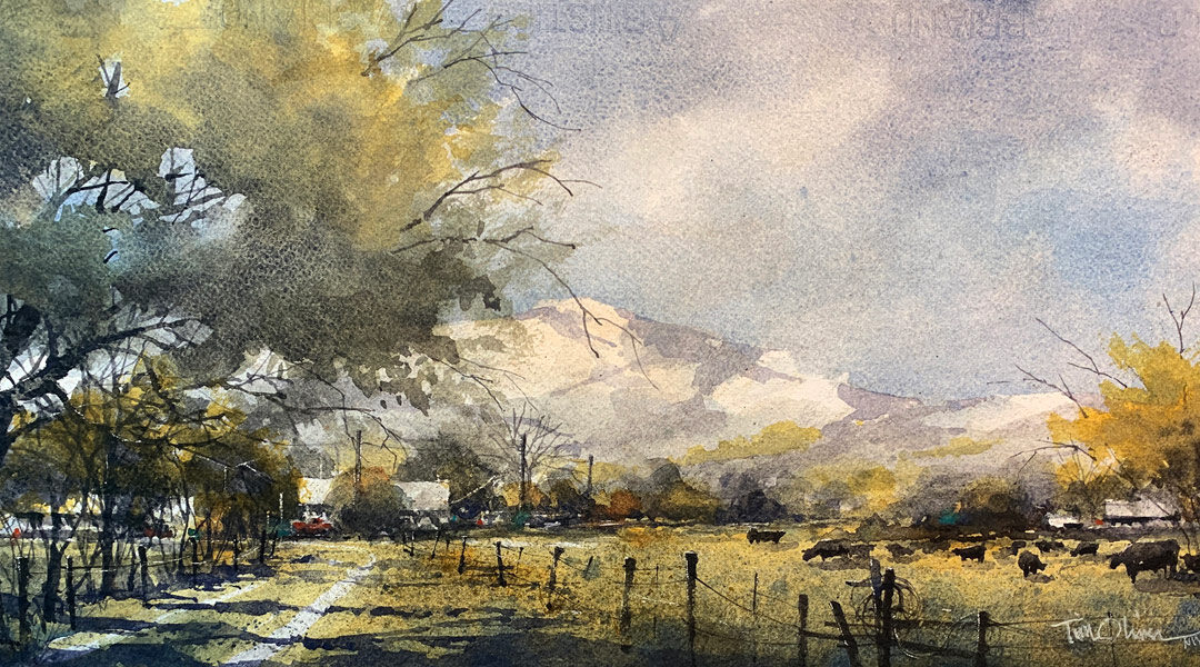 ART-55-Tim-Oliver-Eat-Up-Girls-Winters-Coming-Watercolor-framed-25×15-1600