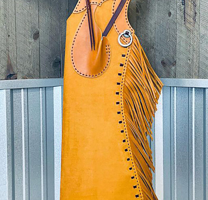 47. Texas Bells Chaps by Franco X. Trevino – SOLD