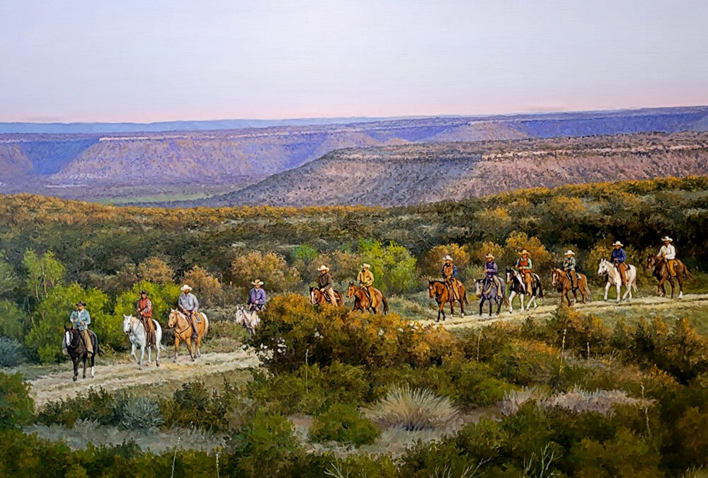 Herman-Walker-Long-Trot-Up-To-Escondido-oil-24×30