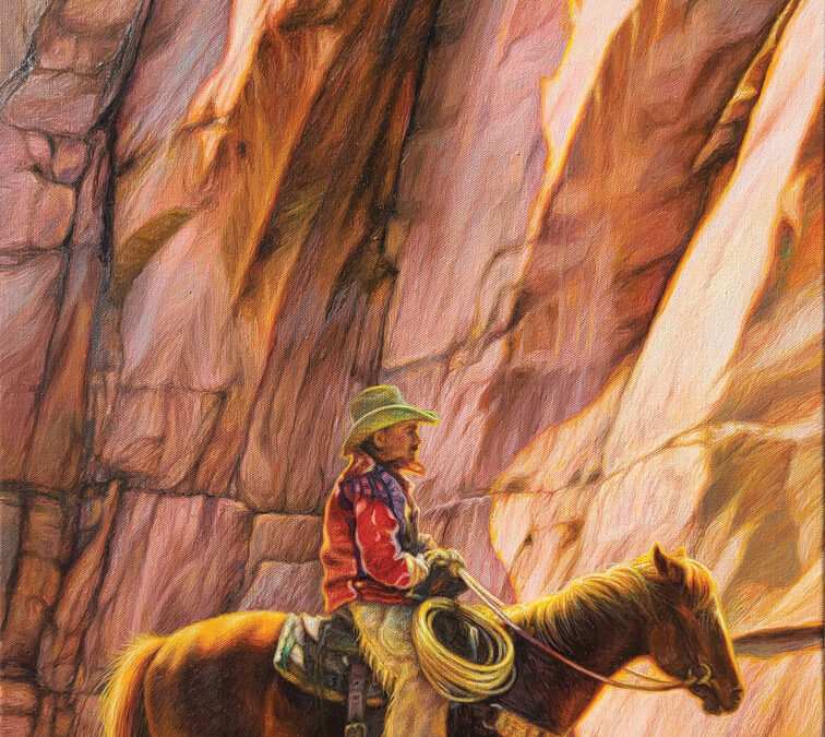 KW-Whitley-Red-Rock-Rider-oil-on-canvas-22×28-2400