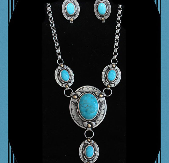 Arizona Sky Lariat Style Necklace and Earring Set by Rex Crawford