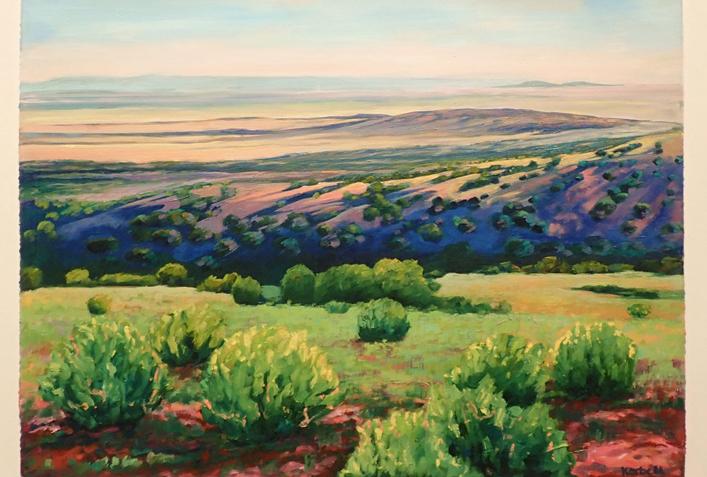 Caroline-Korbell-Carrington-View-from-Terry-Mesa-Oil-on-paper-2023-museum-glass-framed-size-32×39-4000