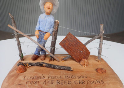 I Learned Fence Building From Ace Reed Cartoons by Glenn Moreland – SOLD