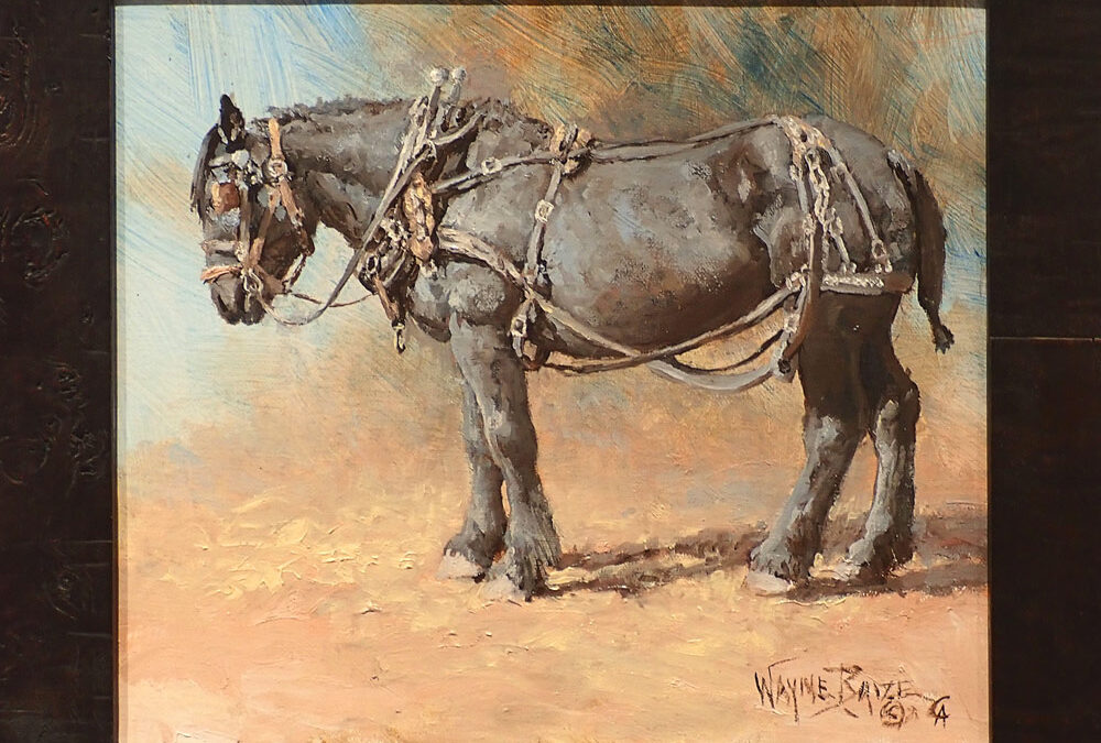 Wayne-Baize-Bell-Horse-Power-Oil-Framed-size-11.75×13-1800