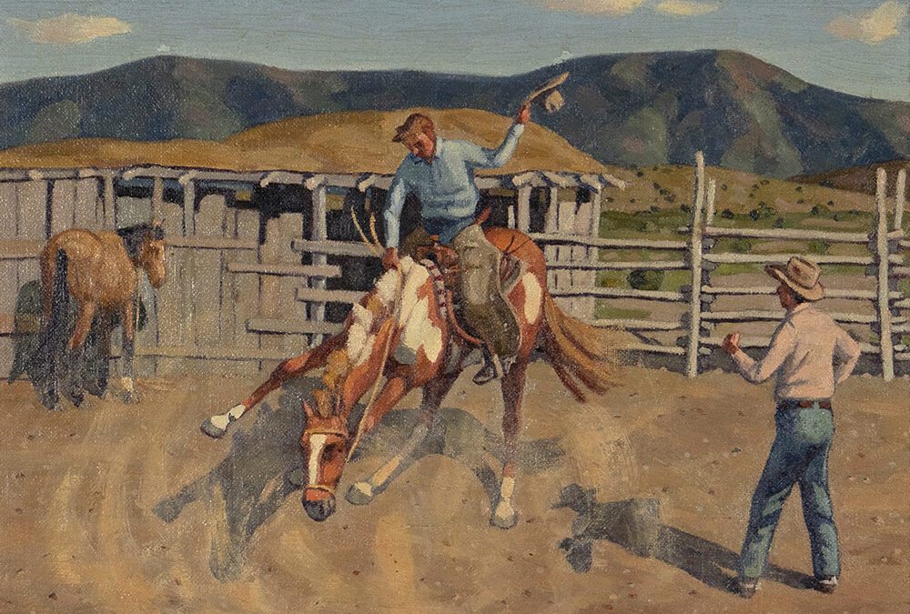 The-Outlaw-New-Mexico-circa-1950s-oil-on-canvas-board-9×12-inches